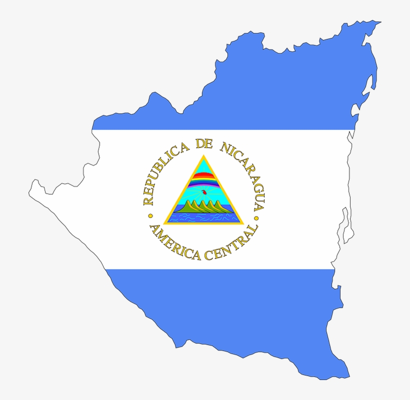 Mexico And The Nicaraguan Quagmire - Nicaragua Map Flag, transparent png download