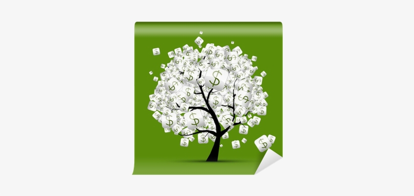 Money Tree Concept With Dollar Signs For Your Design - Cabochons Verre, Cabochons En Verre, Rond,20mm, Arbre, transparent png download