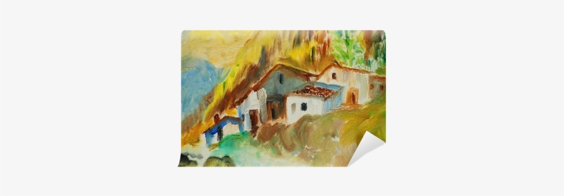 Old Houses In Spanish Village, Illustration, Painting - Kemal Bilbaşar Denizin Çağırışı, transparent png download