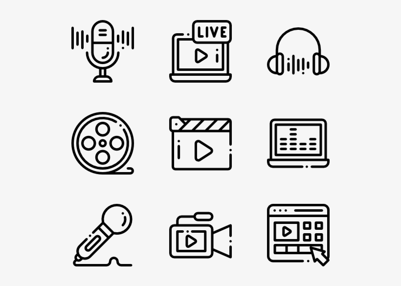 Audio And Video 50 Icons - Design Icons, transparent png download