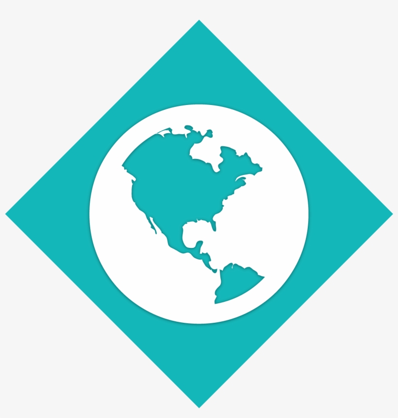 Globe Icon White On Black, transparent png download