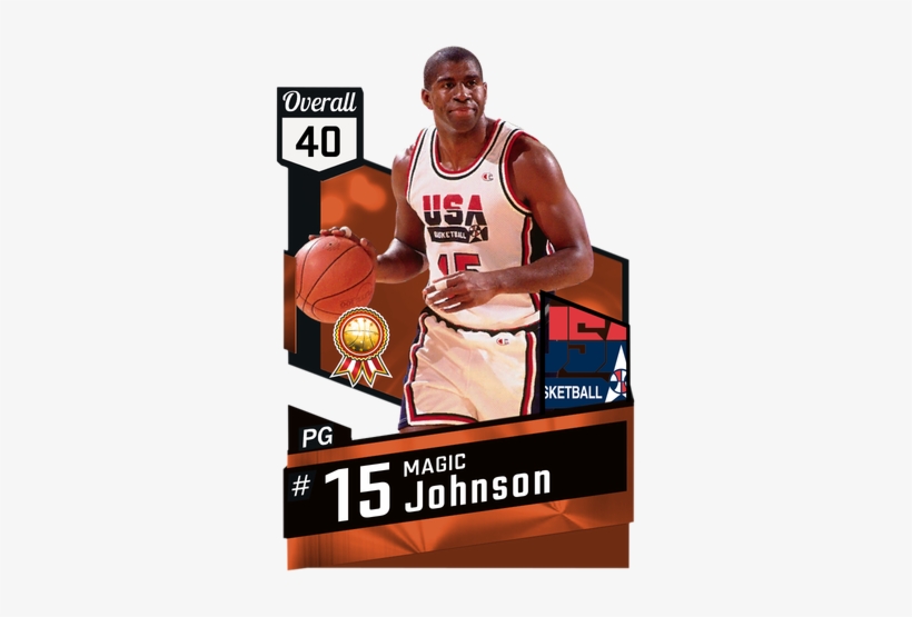 '91 Magic Johnson Bronze Card - Ruby Steph Curry 2k17, transparent png download
