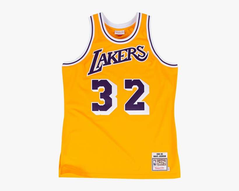 Los Angeles Lakers Authentic Hardwood Classic Johnson - Mitchell And Ness Magic Johnson, transparent png download
