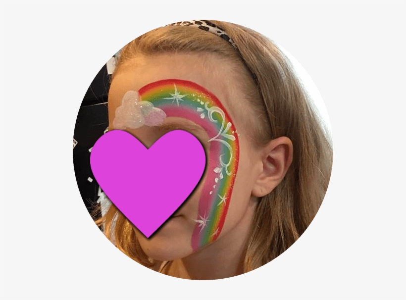 Rainbow Cloud Face Painting - Painting, transparent png download