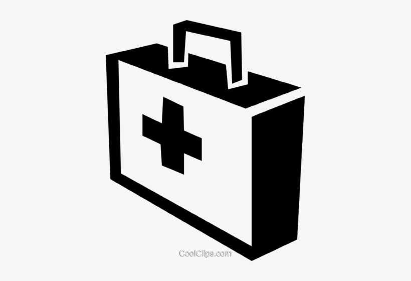 First Aid Kit Royalty Free Vector Clip Art Illustration - First Aid Clipart White, transparent png download