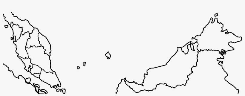 Malaysia States Blank - Malaysia Map Blank, transparent png download