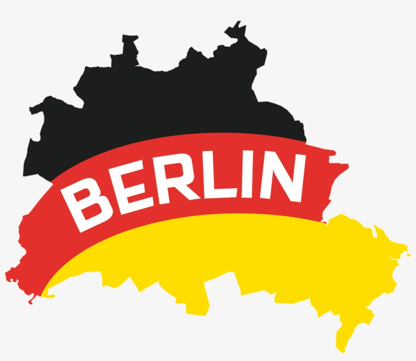 Berlin, Outline, Map, Capital, Germany, Silhouette - Mapa Capital De Alemania, transparent png download