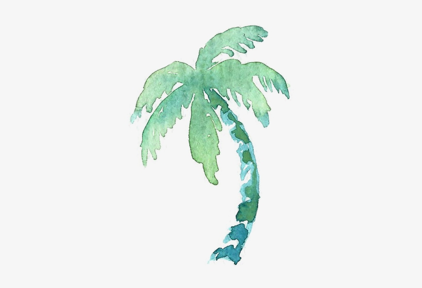 Half-day Prison Island Tour From Stonetown2017 - Blue Watercolor Palm Frond, transparent png download