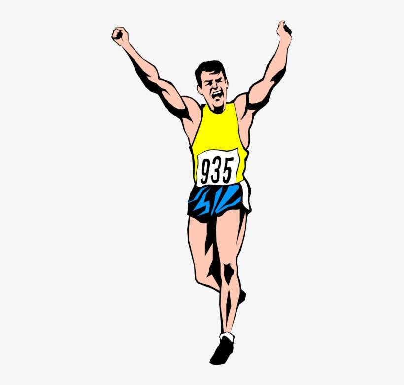 Track Meet Runner Wins - Runner Clipart Png, transparent png download