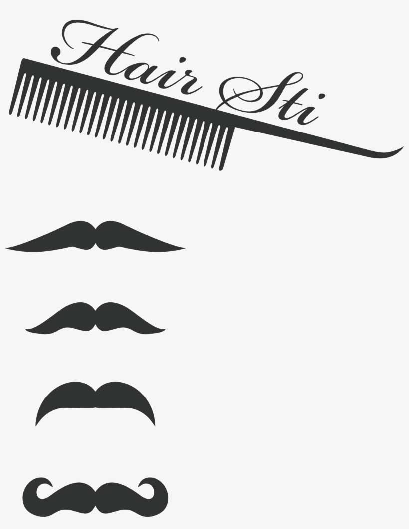 Comb Moustache Barber Beautiful - Decoracion Cumpleaños Para Un Barbero, transparent png download