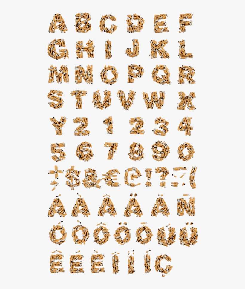 Cigarette-butt - Cigarette Font, transparent png download