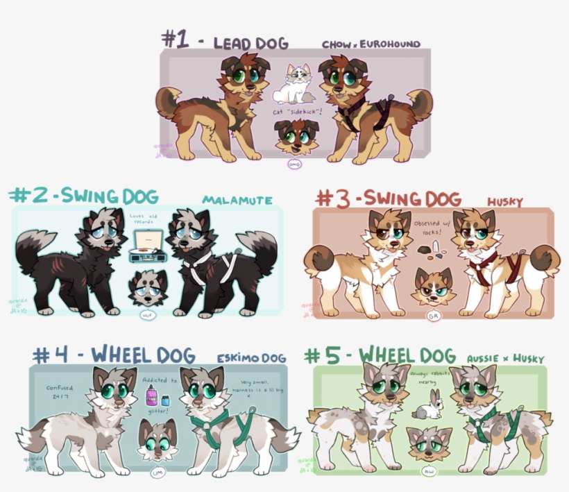 Sled Dogs Auction Closed By Quardie On Deviantart Transparent - Deviantart Sled Dog Team, transparent png download