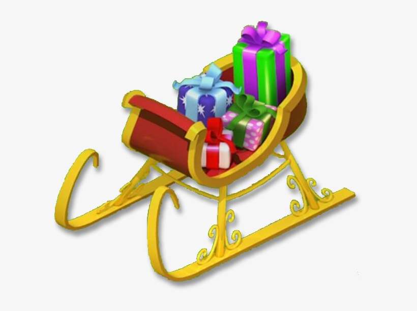 Magical Sleigh - Sled, transparent png download