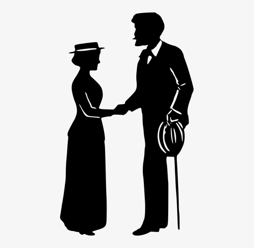 Gentleman Transparent Background - Man And Woman Shaking Hands Clip Art, transparent png download