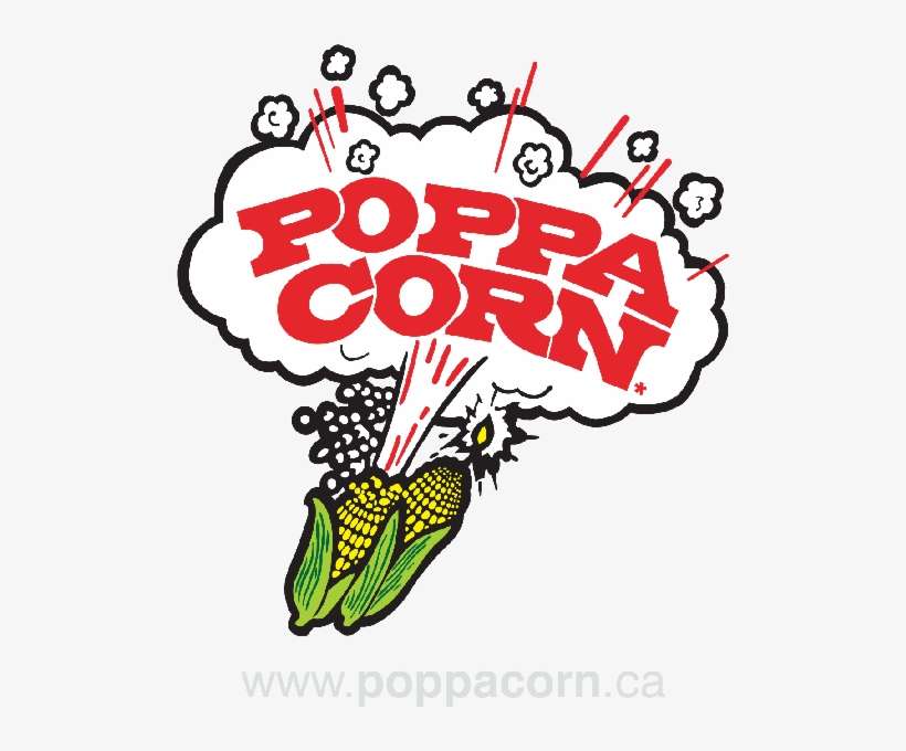 Pappa Corn Logo With Web Address - Poppa Corn, transparent png download