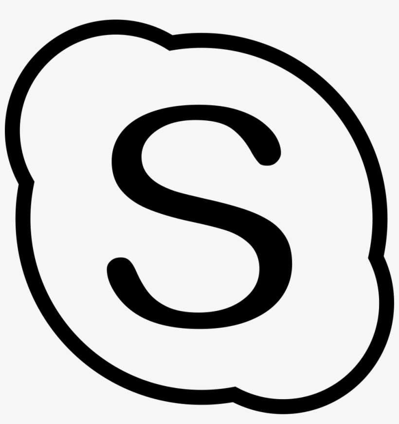 Png File - Logo Skype Blanc, transparent png download