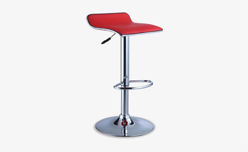 Backless Red Bar Stool Powell Red & Chrome Adjustable Height Backless