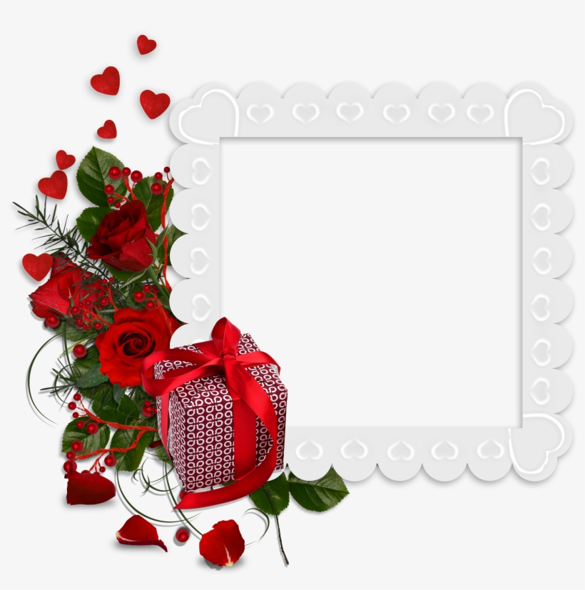 White Rose Clipart Love Frame - International Kissing Day 2018, transparent png download