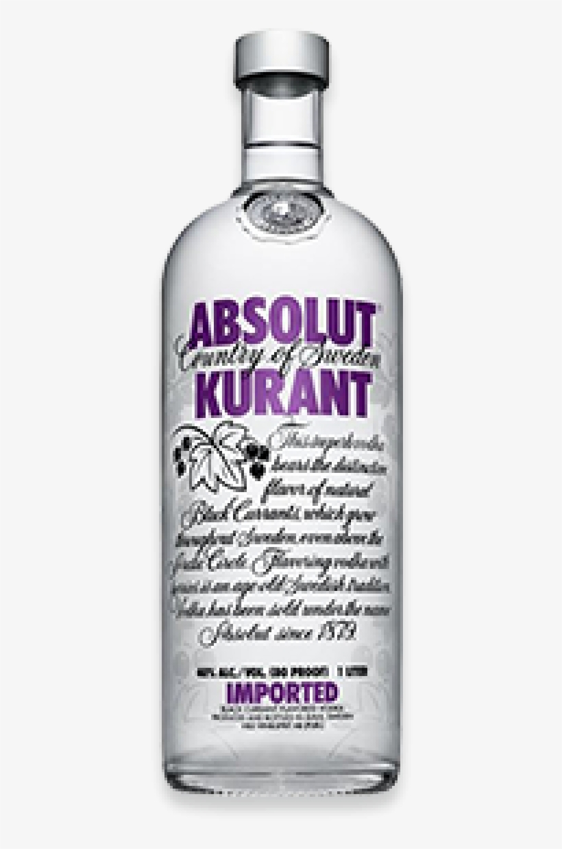 Absolut Vodka Bottle Png Download - Absolut Kurant Flavoured Vodka, transparent png download
