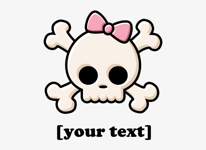 Favorite - Cute Skull And Crossbones, transparent png download
