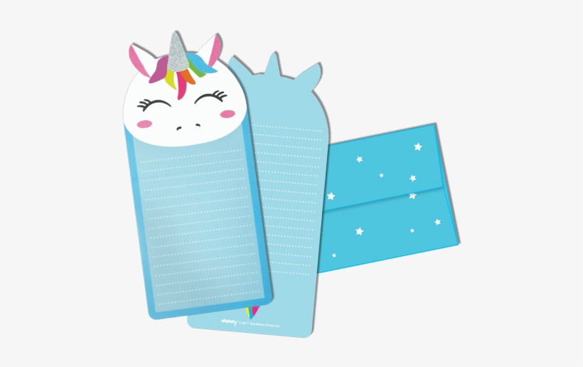 Picture Of Unicorn Glitter Notecards - Iscream Unicorn Glitter Notecards, transparent png download