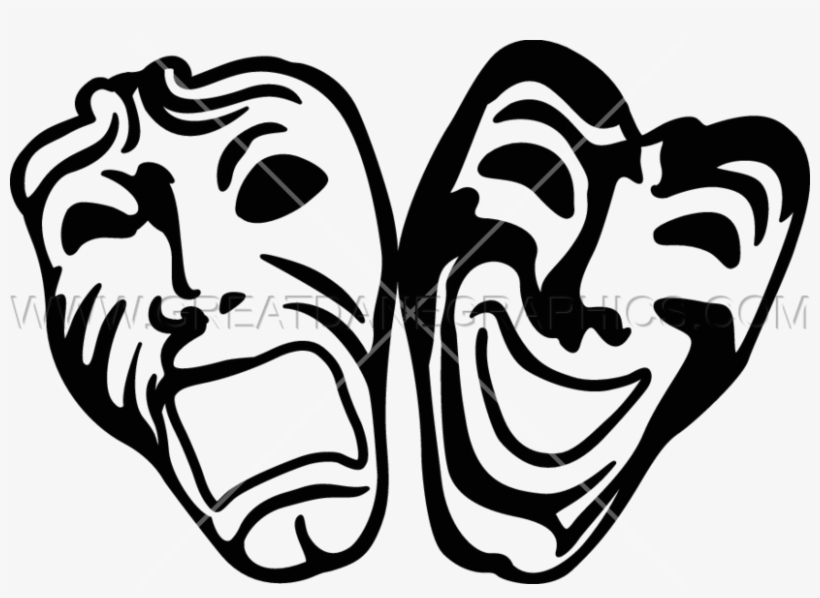 Clip Transparent Library Masks Ready Artwork For T - Drama Club Masks Logo Red And Black, transparent png download