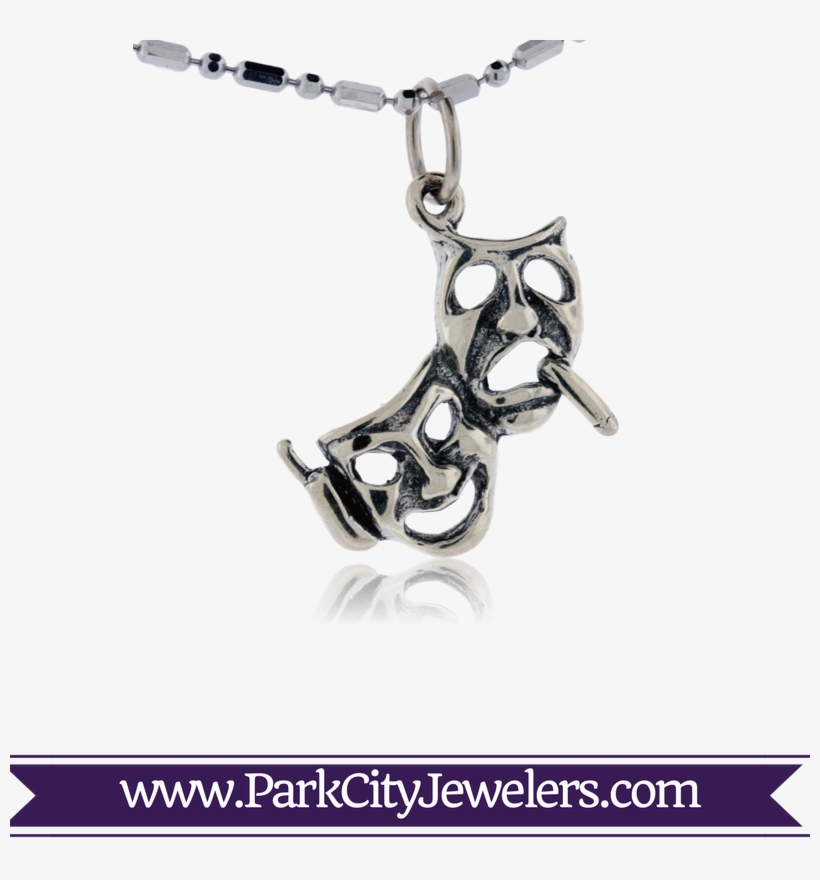 Film Festival Drama Mask Charm Or Pendant - Green Amethyst Diamond White Gold Ring, transparent png download