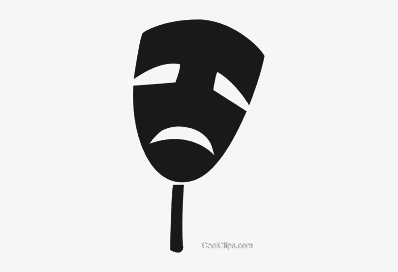 Comedy/drama Masks Royalty Free Vector Clip Art Illustration - Mask, transparent png download