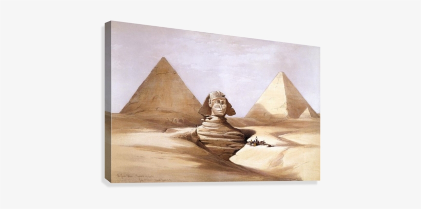 1839 The Great Sphinx And Pyramids Of Giza Canvas Print - Faraon [book], transparent png download