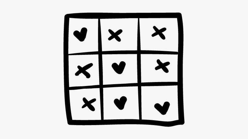 Tic Tac Toe With Hearts Vector - Logo De Tres En Raya De 512 X 512 Pixeles, transparent png download