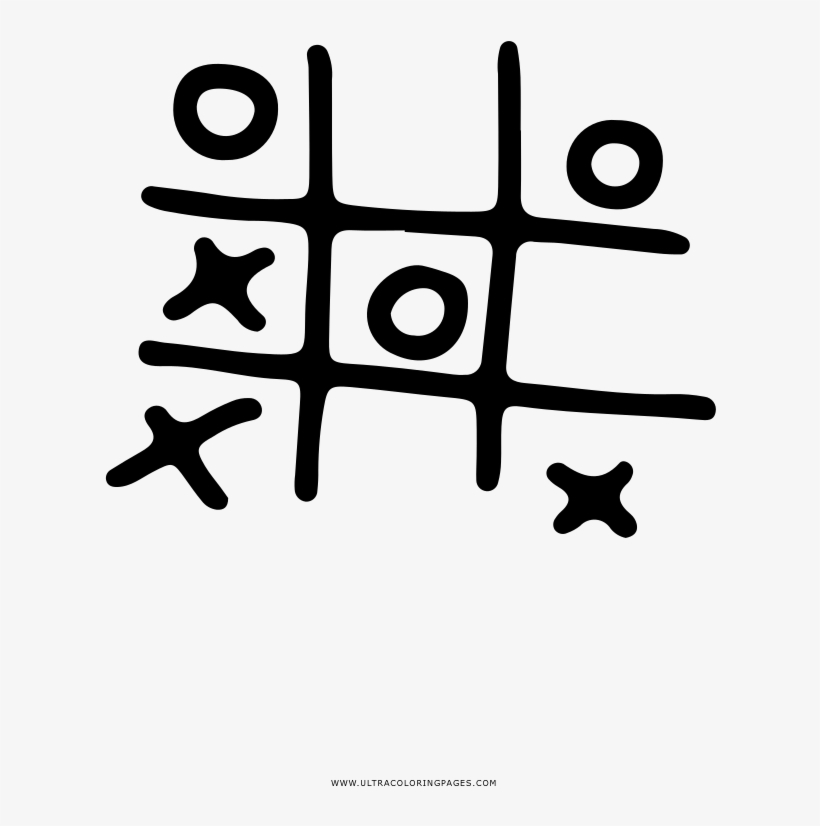 Download Tic Tac Toe Coloring Page - Drawing | Transparent PNG Download