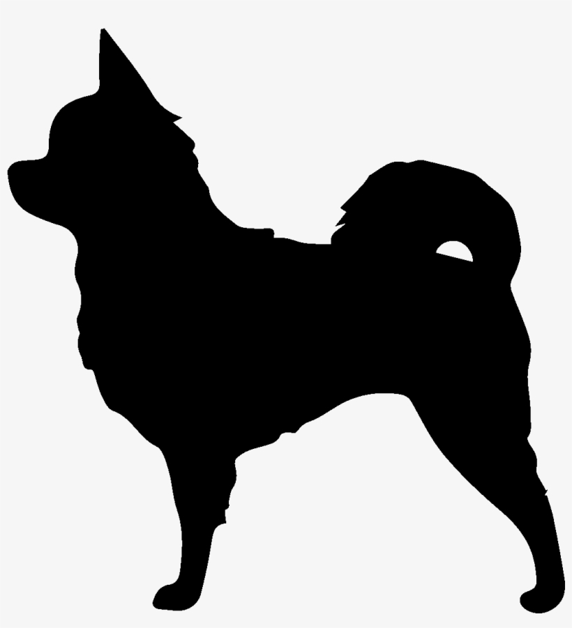 Chihuahua - Long Haired Chihuahua Silhouette, transparent png download