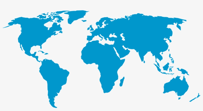 Pray With Us - World Map Blue Png, transparent png download
