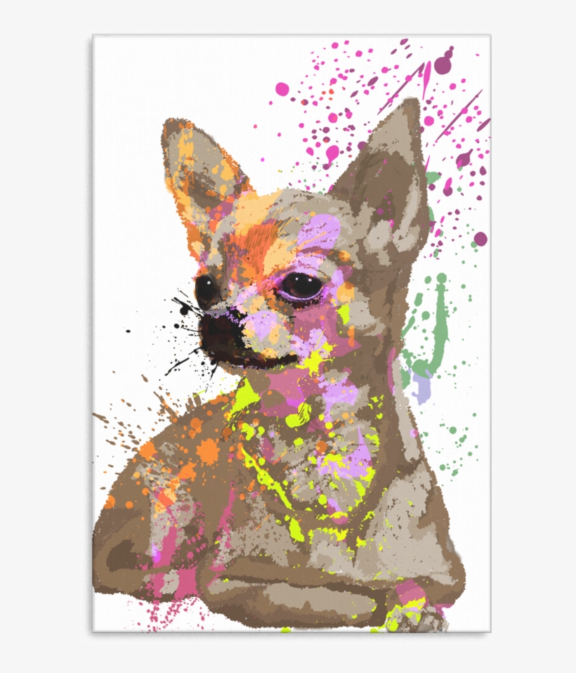 Chihuahua Canvas P25 - Paint Splatter, transparent png download