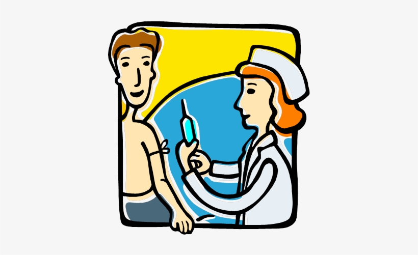 Flu Shot - Nurse Giving A Shot Clipart, transparent png download
