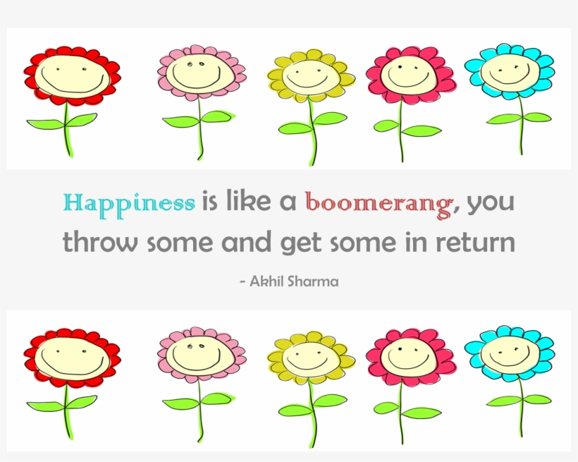 Thought For The Day Happiness Is Like A Boomerang - Thought For The Day On Happiness, transparent png download