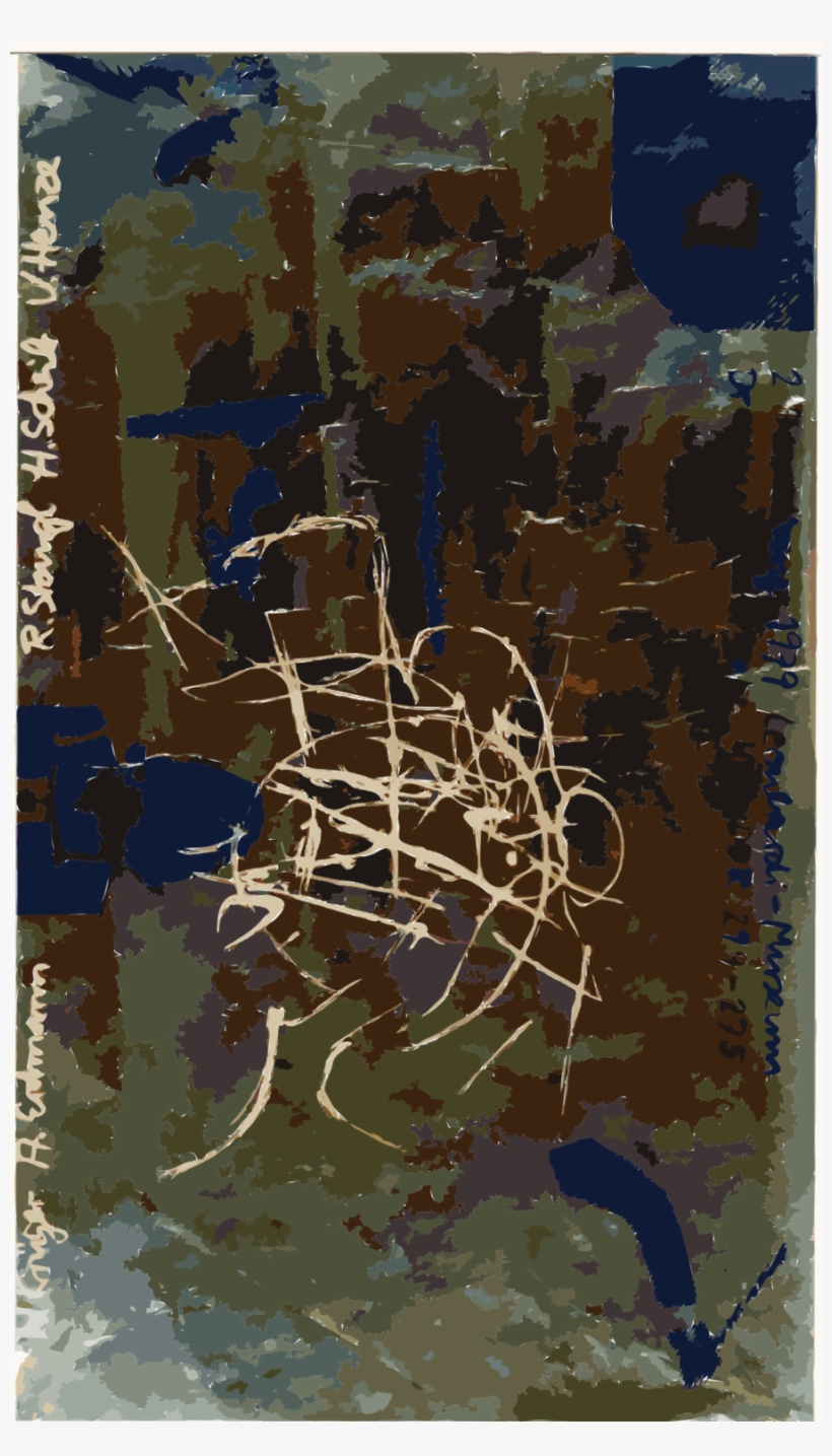 Painting - Moderne Kunst Im Blau Und In Brown Grußkarte, transparent png download