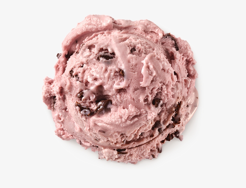 Homemade Brand Black Raspberry Chip Frozen Yogurt Scoop - Frozen Yogurt, transparent png download