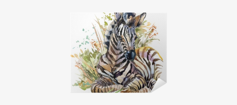 Wild Animals Watercolor Illustration Poster • Pixers® - Watercolor Mother And Baby Tiger, transparent png download