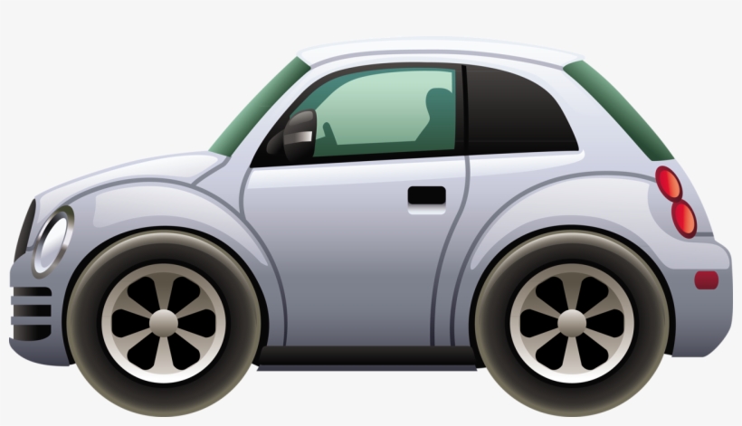 Ruedas De Auto, Medios De Transporte, Miscelanea, Miniatura, - Cartoon Silver Car, transparent png download