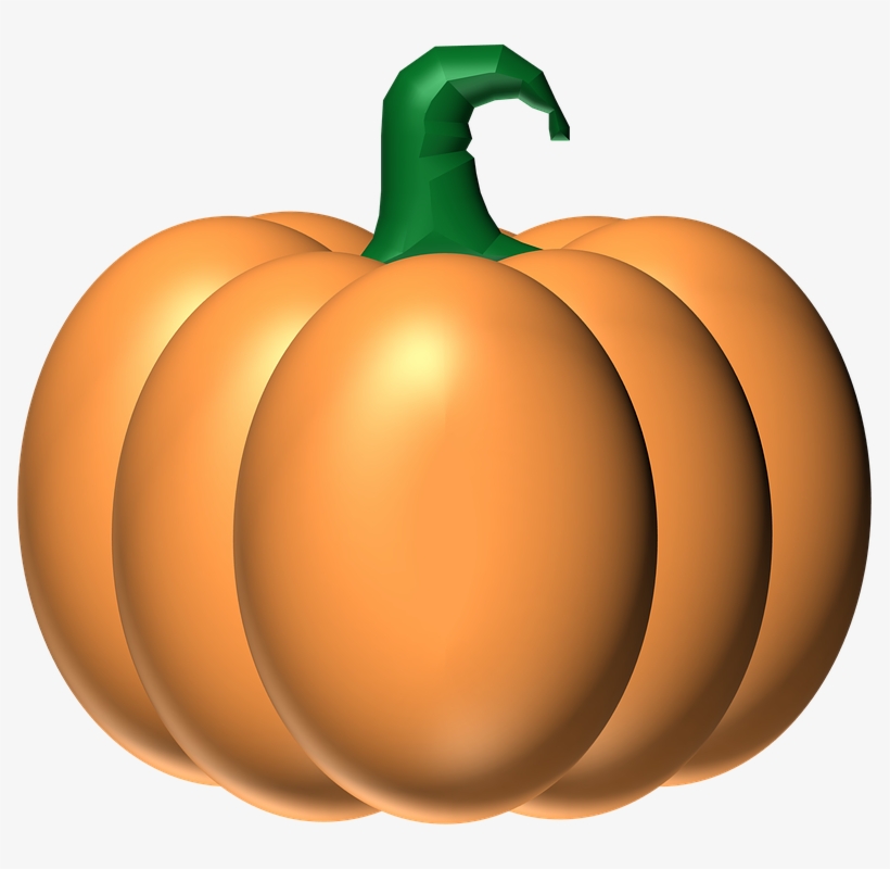 Png Transparent Library Orange Fruit Vegetable Free - Pumpkin 3d Transparent, transparent png download