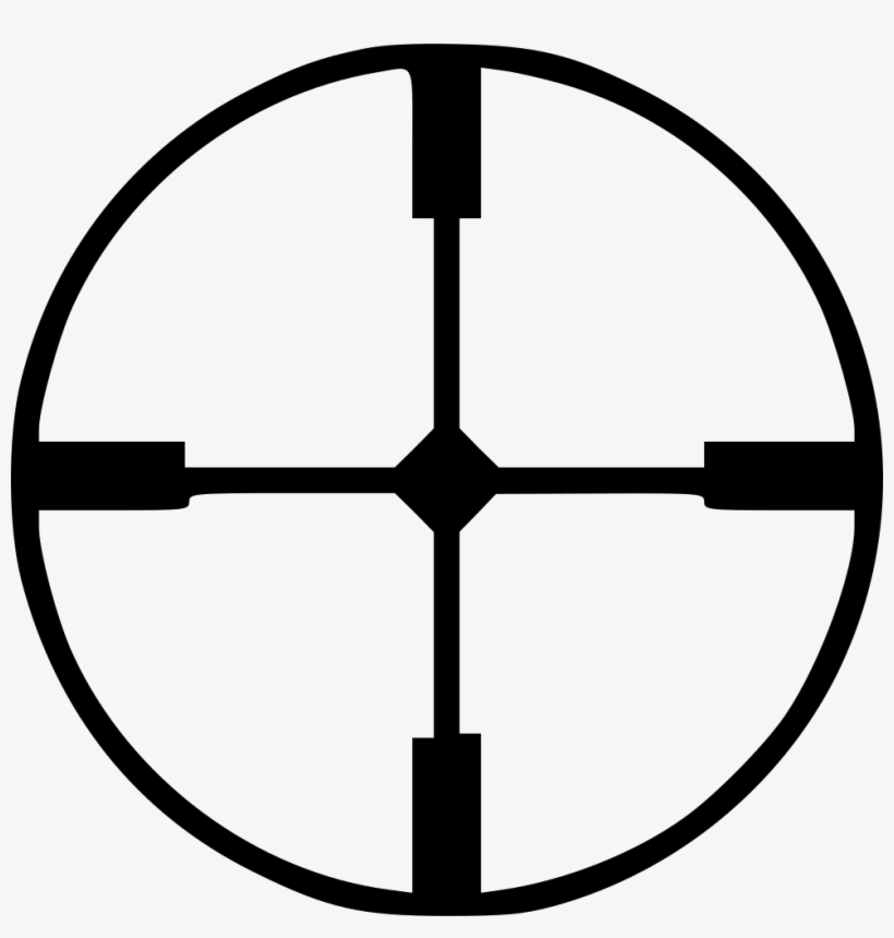 Circle Cross Gun Hunting Sight Sniper Target Comments - Sniper Icon Png, transparent png download
