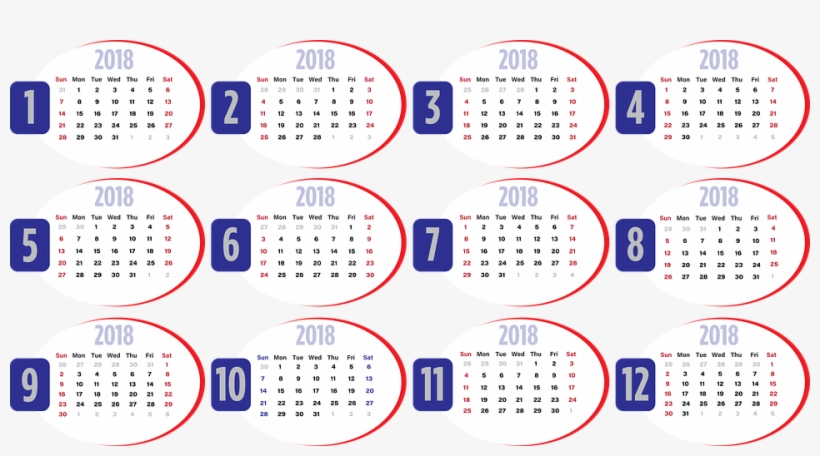 Calendario 2018 Png Italiano - Calendar 2011, transparent png download