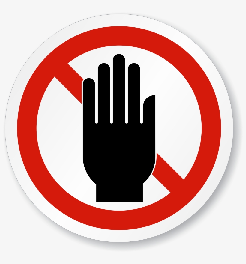 Do Not Obstruct Stay Clear Iso Prohibition Sign, Sku - Don T Touch Icon, transparent png download