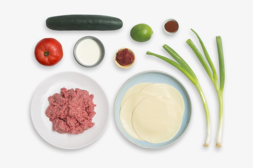 Empanadas De Picadillo With Tomato-cucumber Salad & - Mett, transparent png download