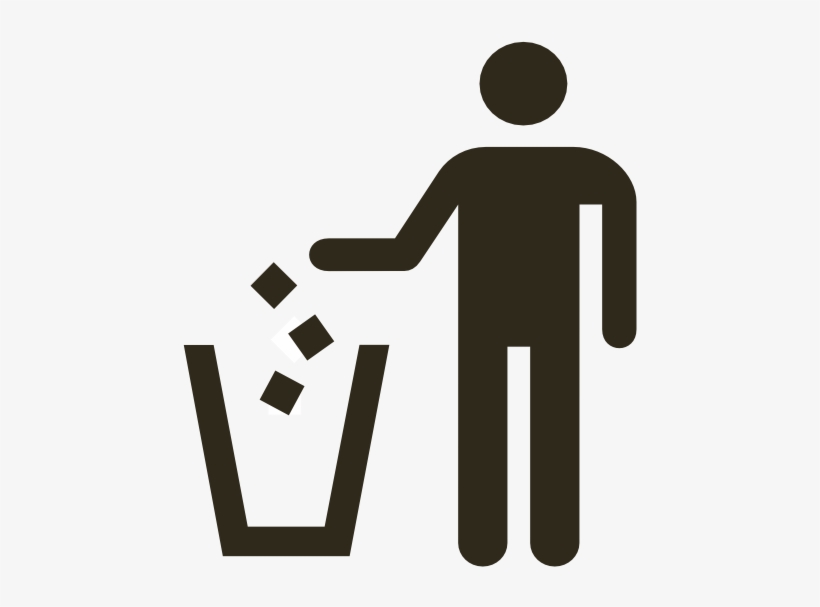 Clipart Black And White Library Do Not Litter Clip - Put In Trash Icon, transparent png download