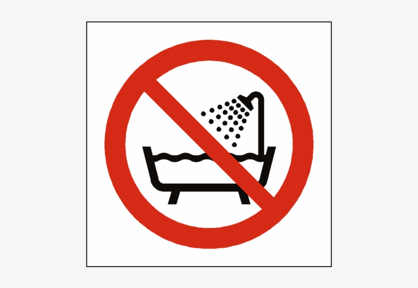 Do Not Use Device Near Water Symbol Sign - Do Not Use In Shower, transparent png download