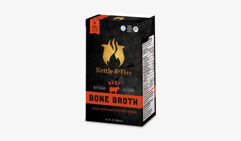Kettle & Fire Chicken Bone Broth 16.2 Oz, transparent png download