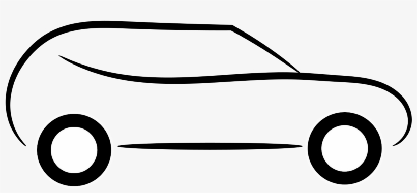 Black And White Clipart Icon Big Image Png - City Car, transparent png download