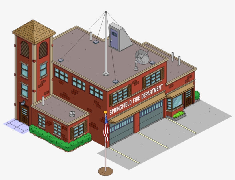 320 × 229 Pixels - Springfield Fire Department Simpsons, transparent png download